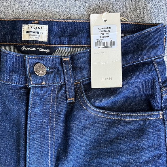 citizens of humanity kaya mid rise kick flare jeans - Picture 4 of 6